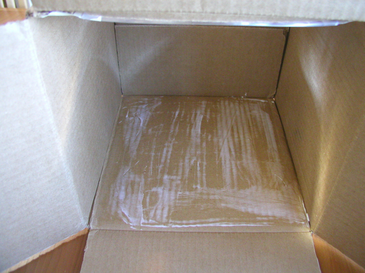 Box with glue
