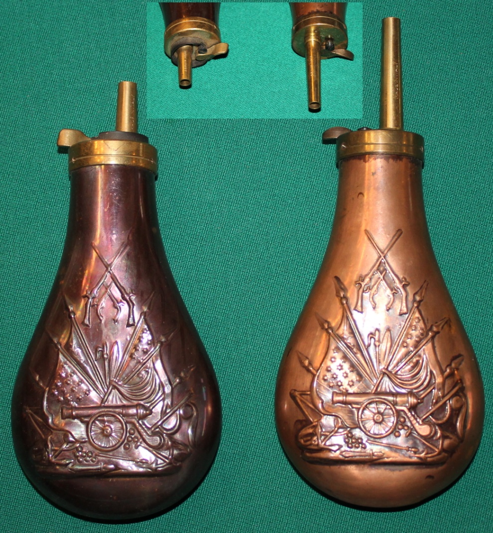 Black Powder Flask with Measuring Spout