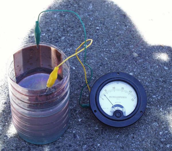 Solar cell in shadow