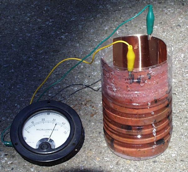 Solar cell in the sun