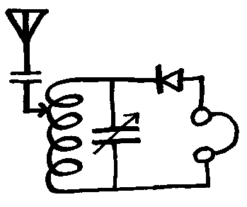 Two capacitor radio